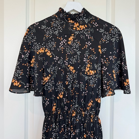 Zadig & Voltaire Roza Spark Floral Print Mini Dress Black Size XS - Picture 4 of 16